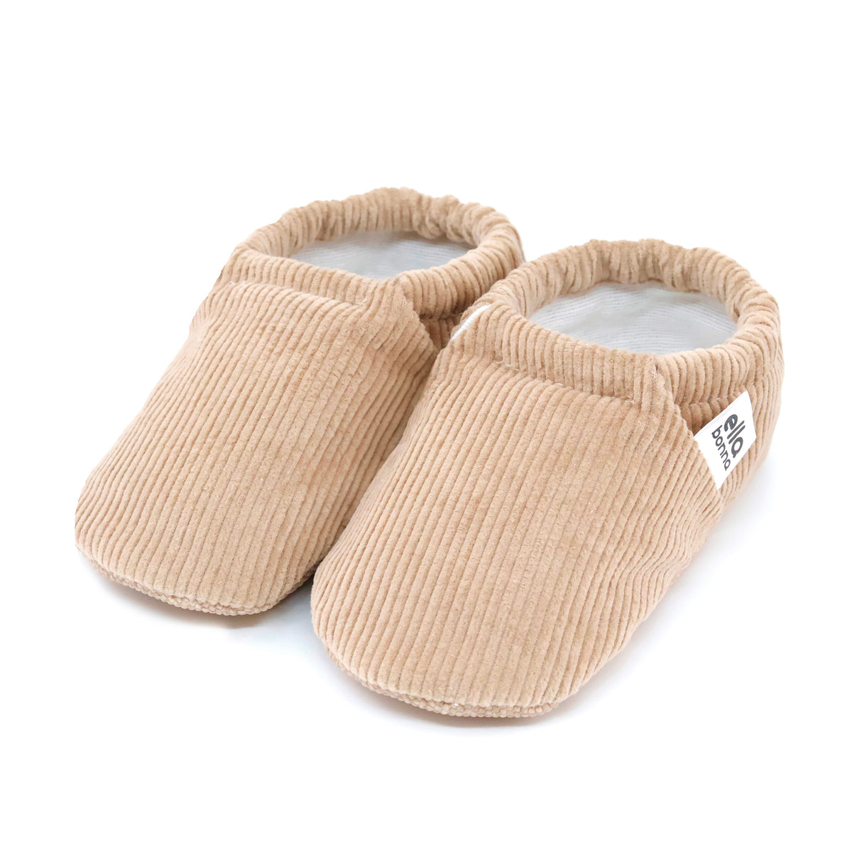 Corduroy Baby Moccasins, Beige
