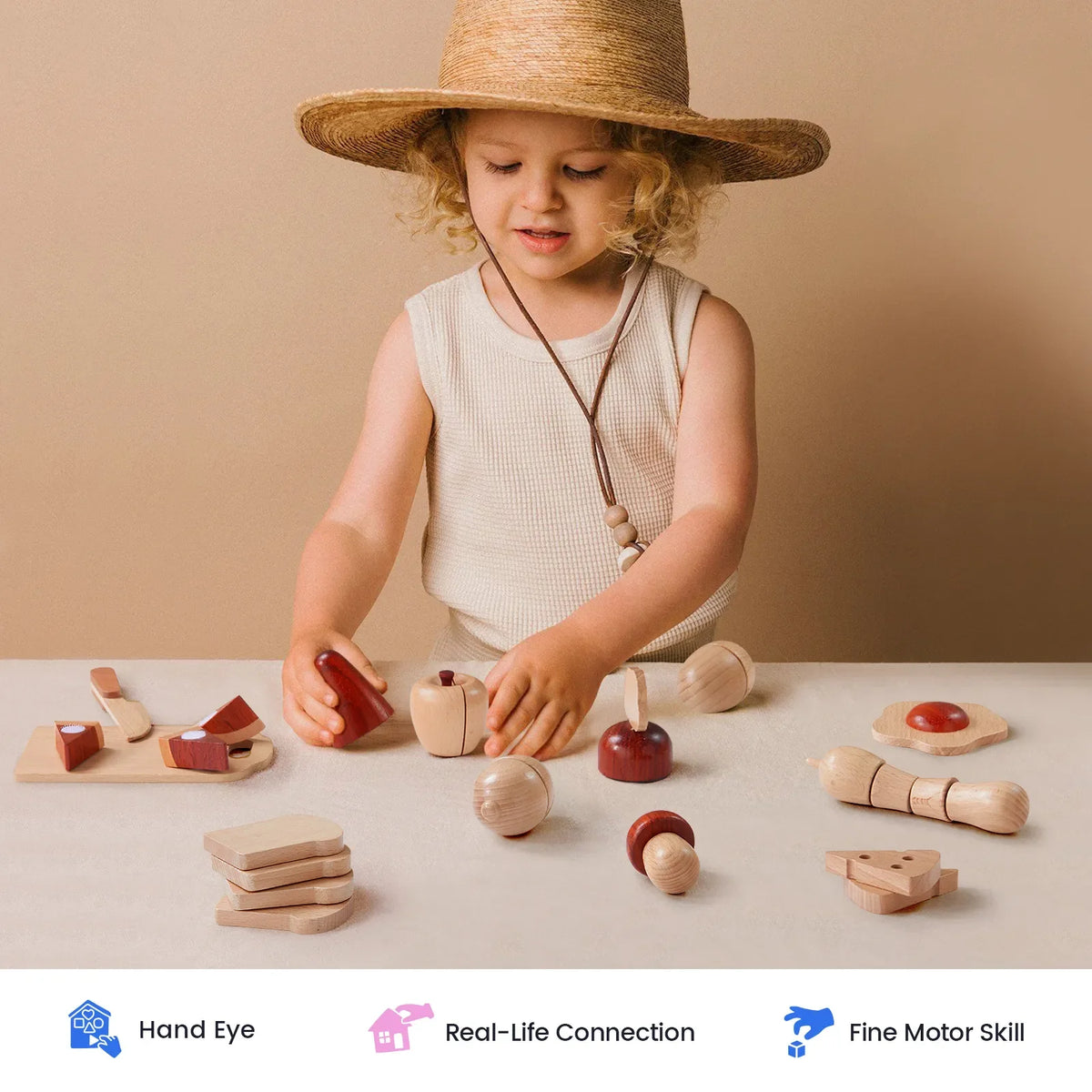 Wooden Cut & Play Food Set
