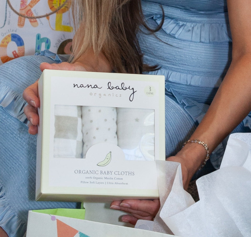 Organic Muslin Burp Cloths, Ivory & Oatmeal (Set of 3)