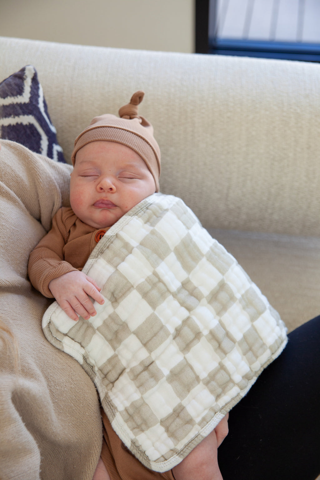 Organic Muslin Burp Cloths, Ivory & Oatmeal (Set of 3)