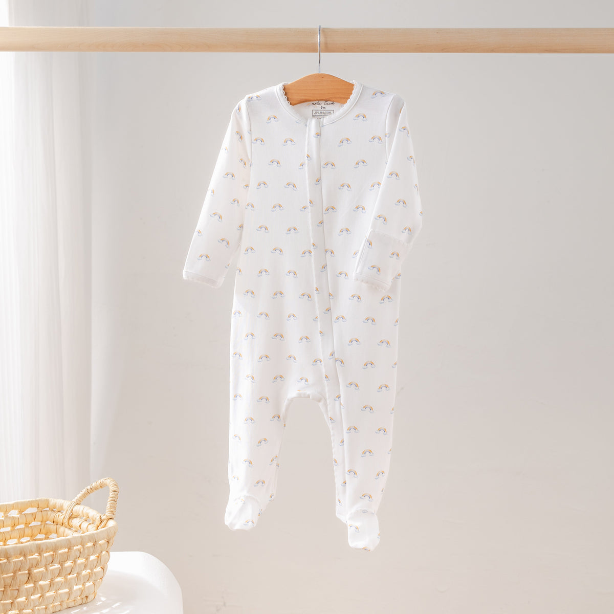 Organic Cotton Zip Pajama, Rainbow Bliss
