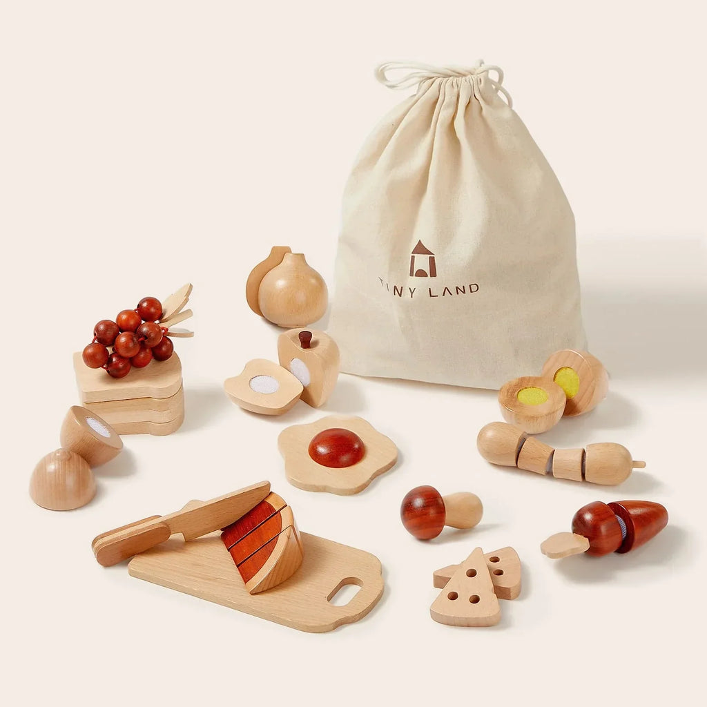 Wooden Cut & Play Food Set