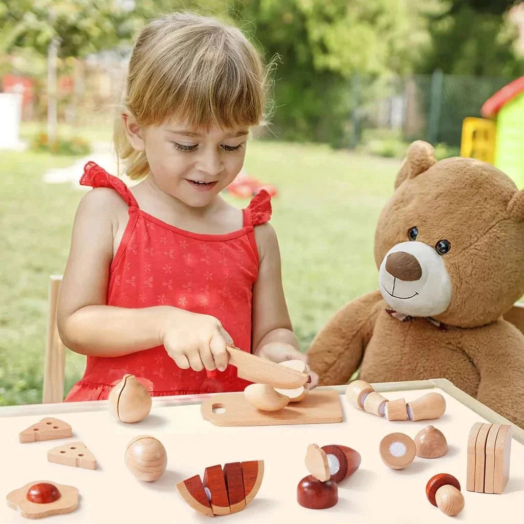 Wooden Cut & Play Food Set