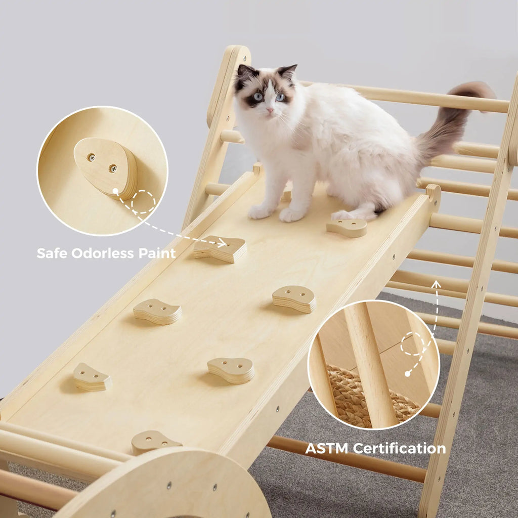Pikler Triangle Climbing Set with Slide