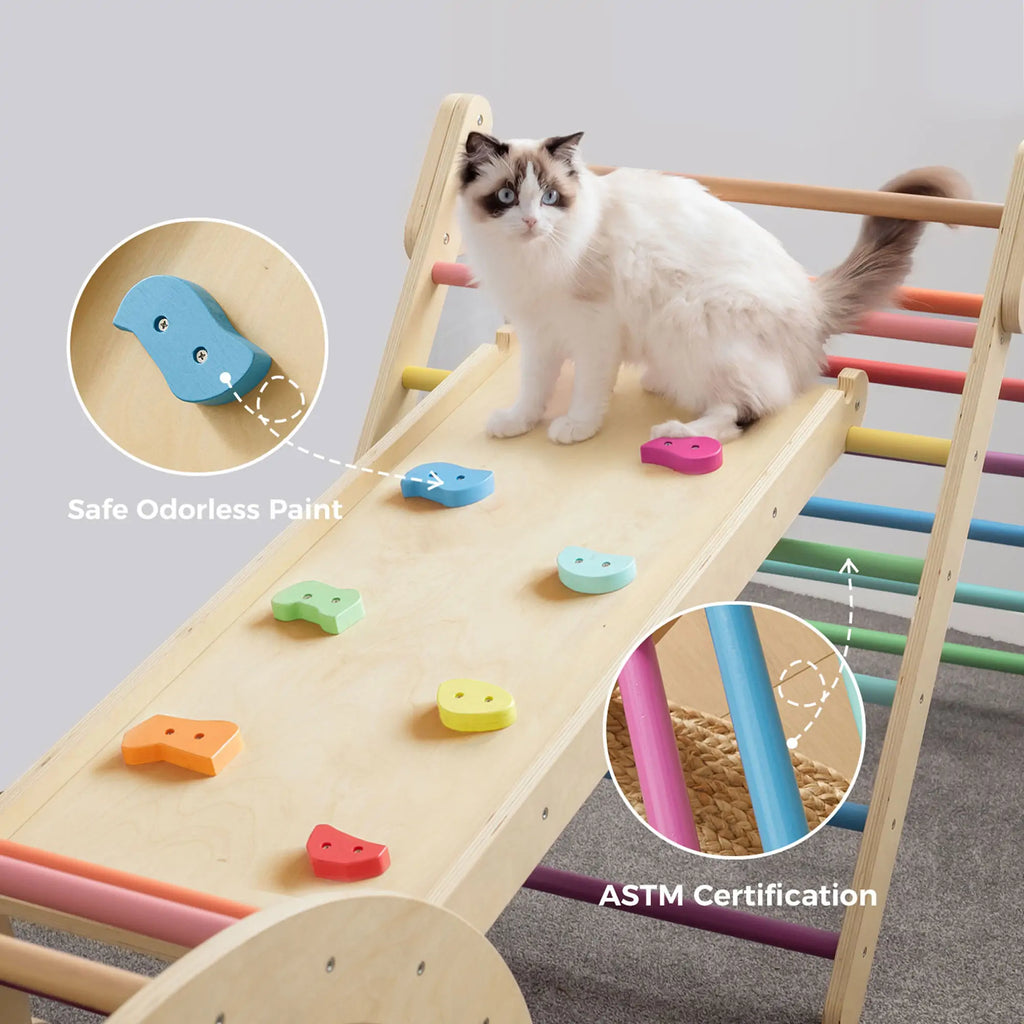 Pikler Triangle Climbing Set with Slide