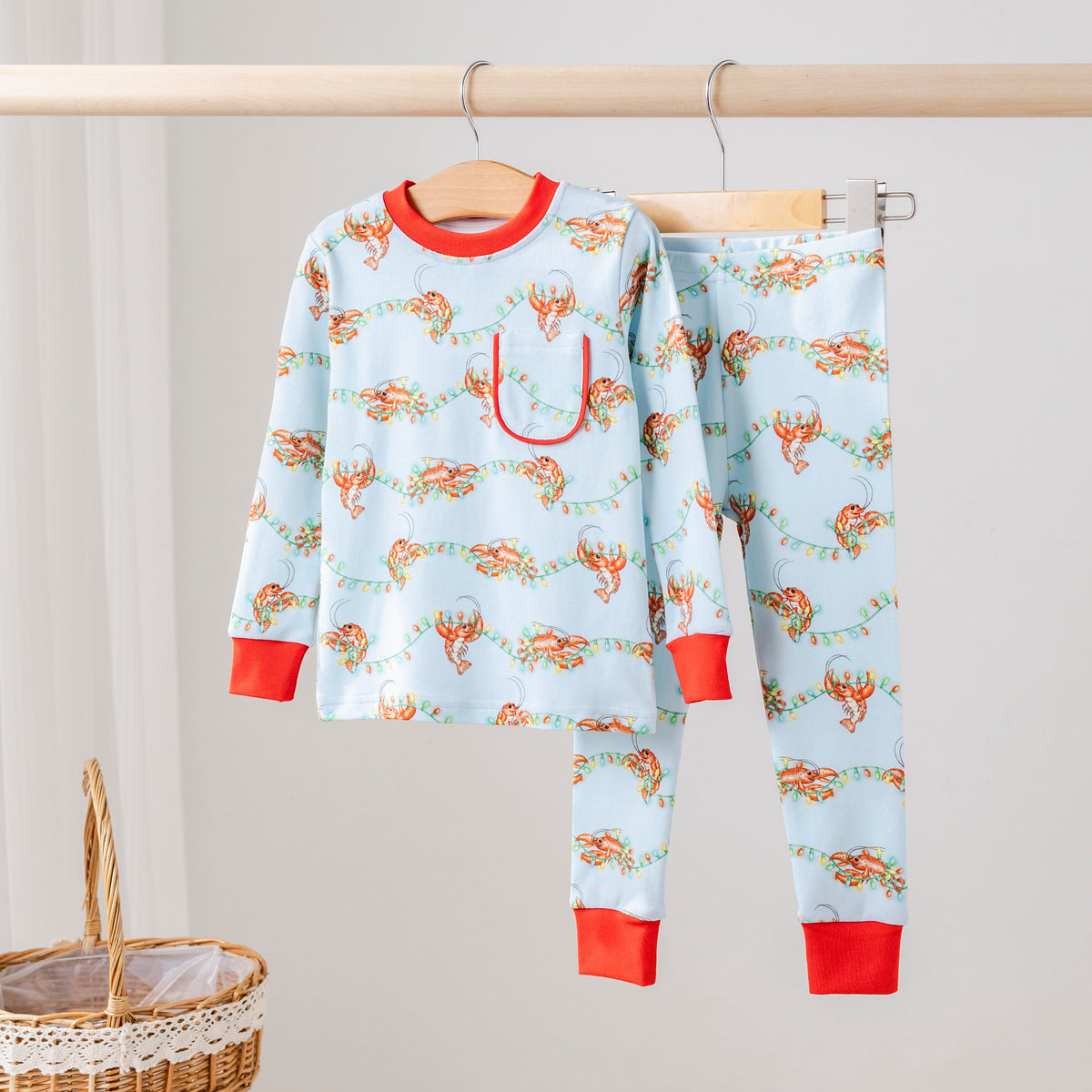 Organic Cotton Christmas Pajamas, Twinkling Tails