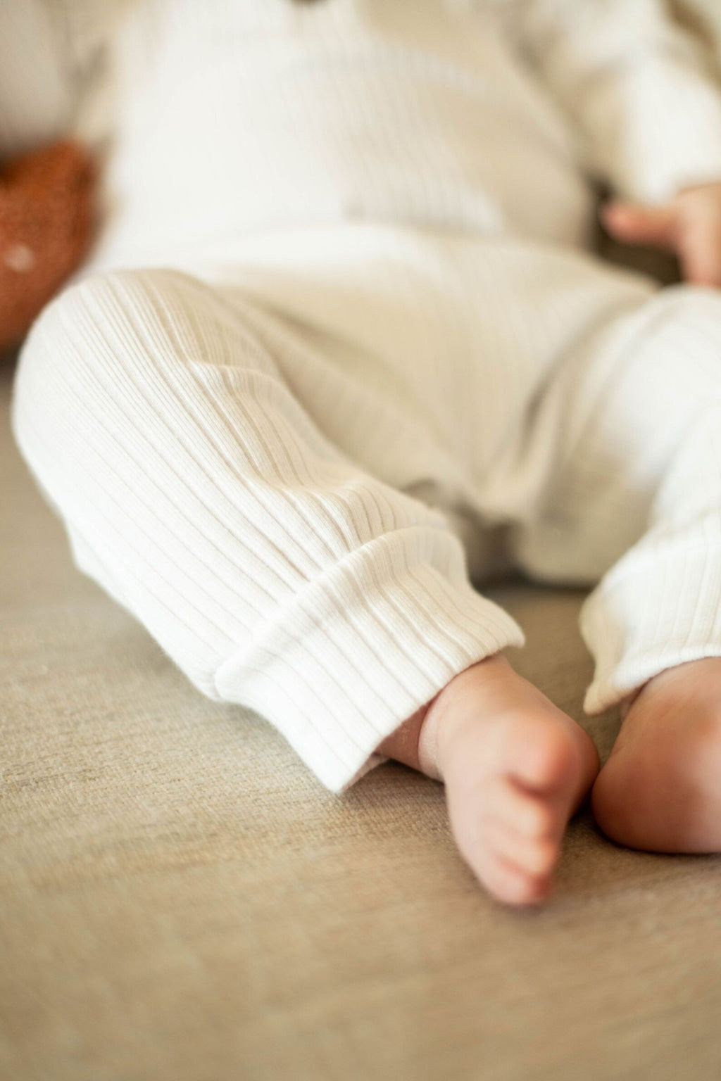 Organic Cotton Ruffle Romper, Long Sleeve