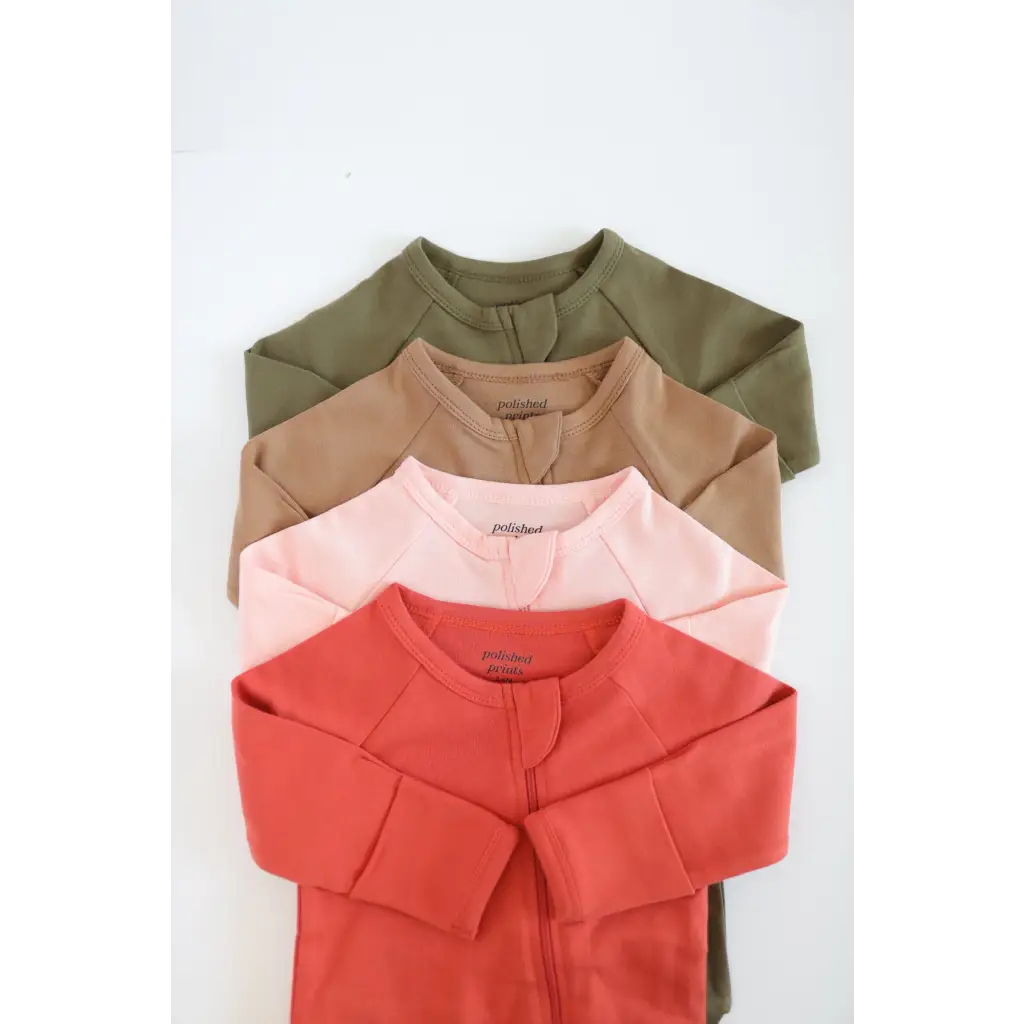 Organic Cotton Zip Romper, Olive